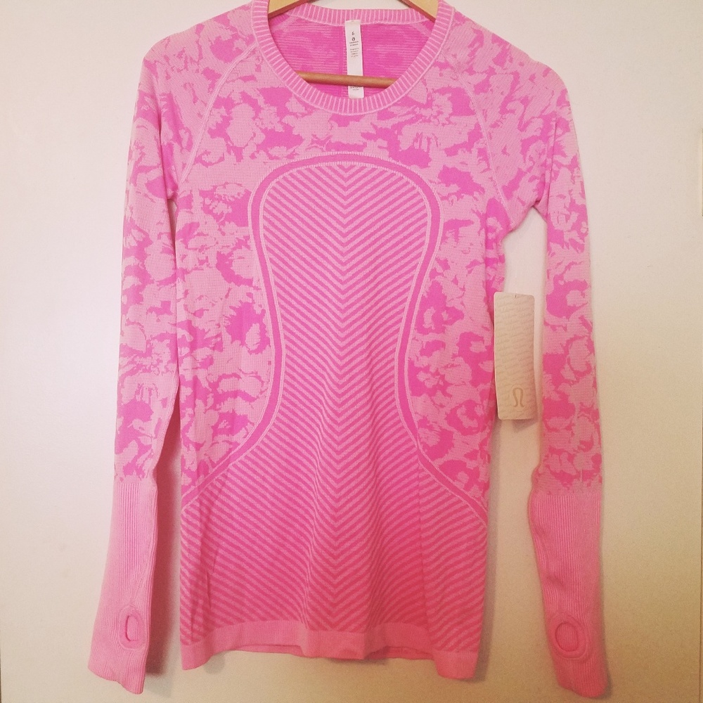 Lululemon Athletica Pink Long-Sleeved Top